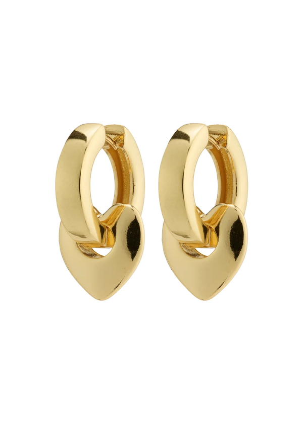 IOKASTE Chunky Heart Hoops | Gold-Plated