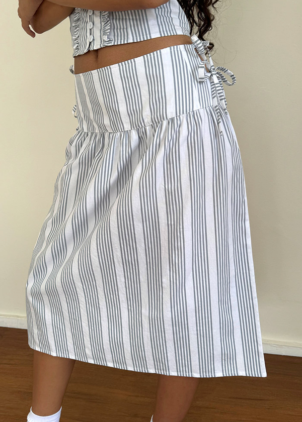 'Sasay' Poplin Skirt with Side Ties