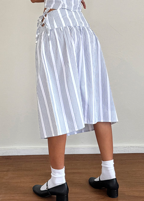 'Sasay' Poplin Skirt with Side Ties