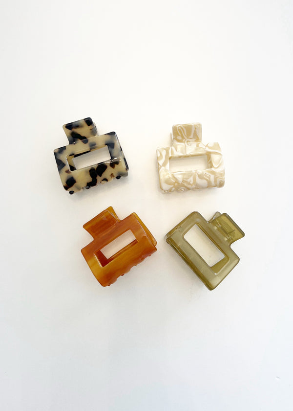 Glossy Rectangle Hair Claw
